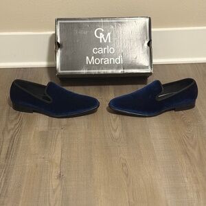 Carlo Morandi Blue Velvet Loafers